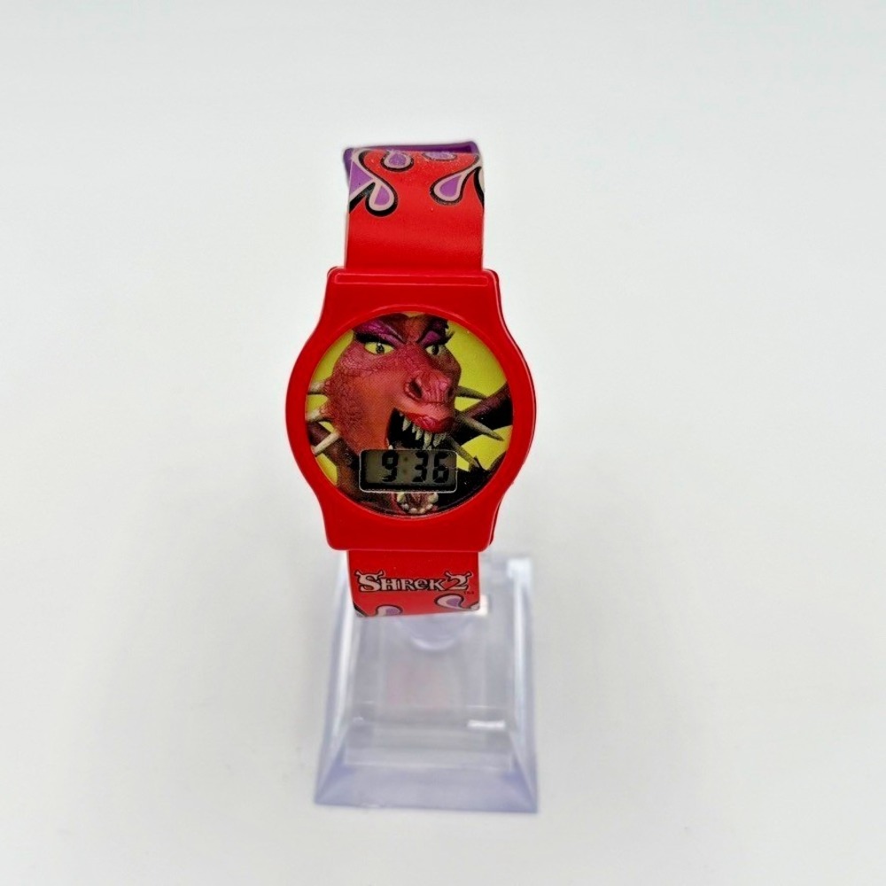 Shrek 2 Dragon Digital Kids Watch Red Purple New Battery Works